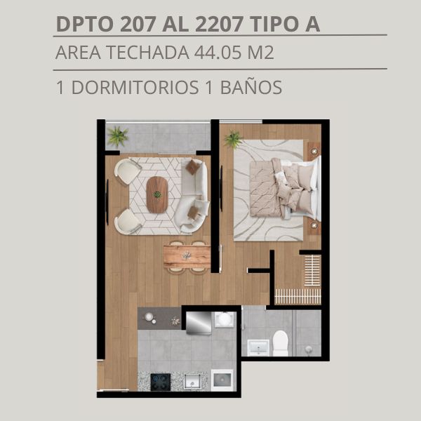 departamento de 2 dormitorios en venta